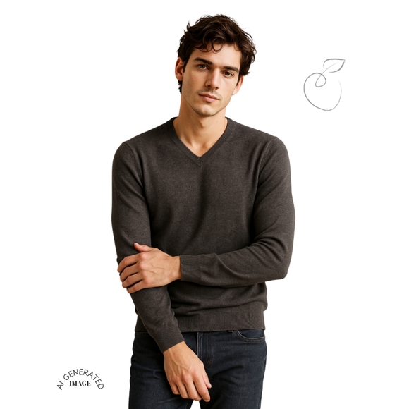 GAP Men's Charcoal Merino Wool Sweater - Picture 1 of 8